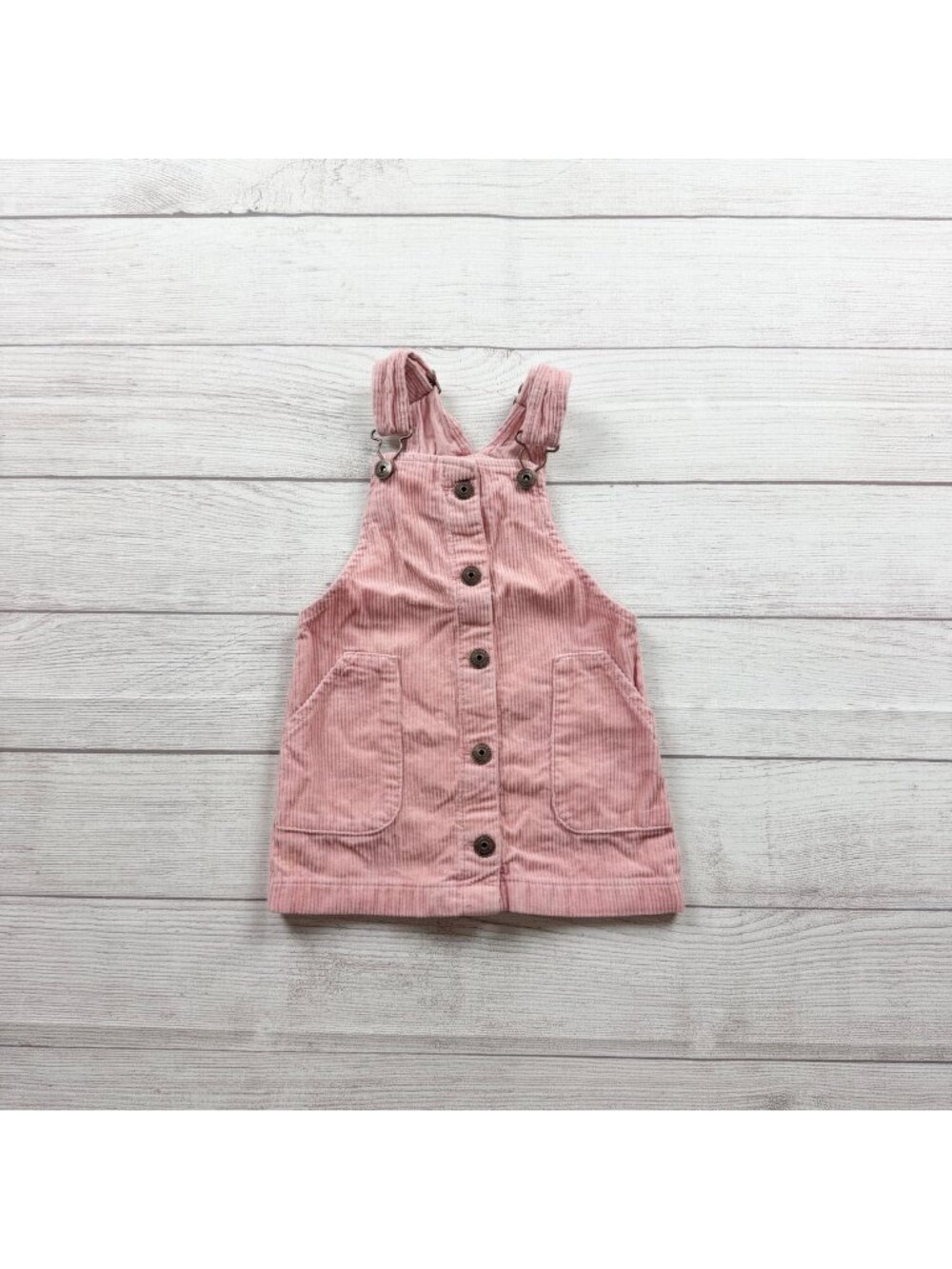 OshKosh BGosh Toddler Pink Corduroy Overalls Skirtalls Pockets Adjustable 2T